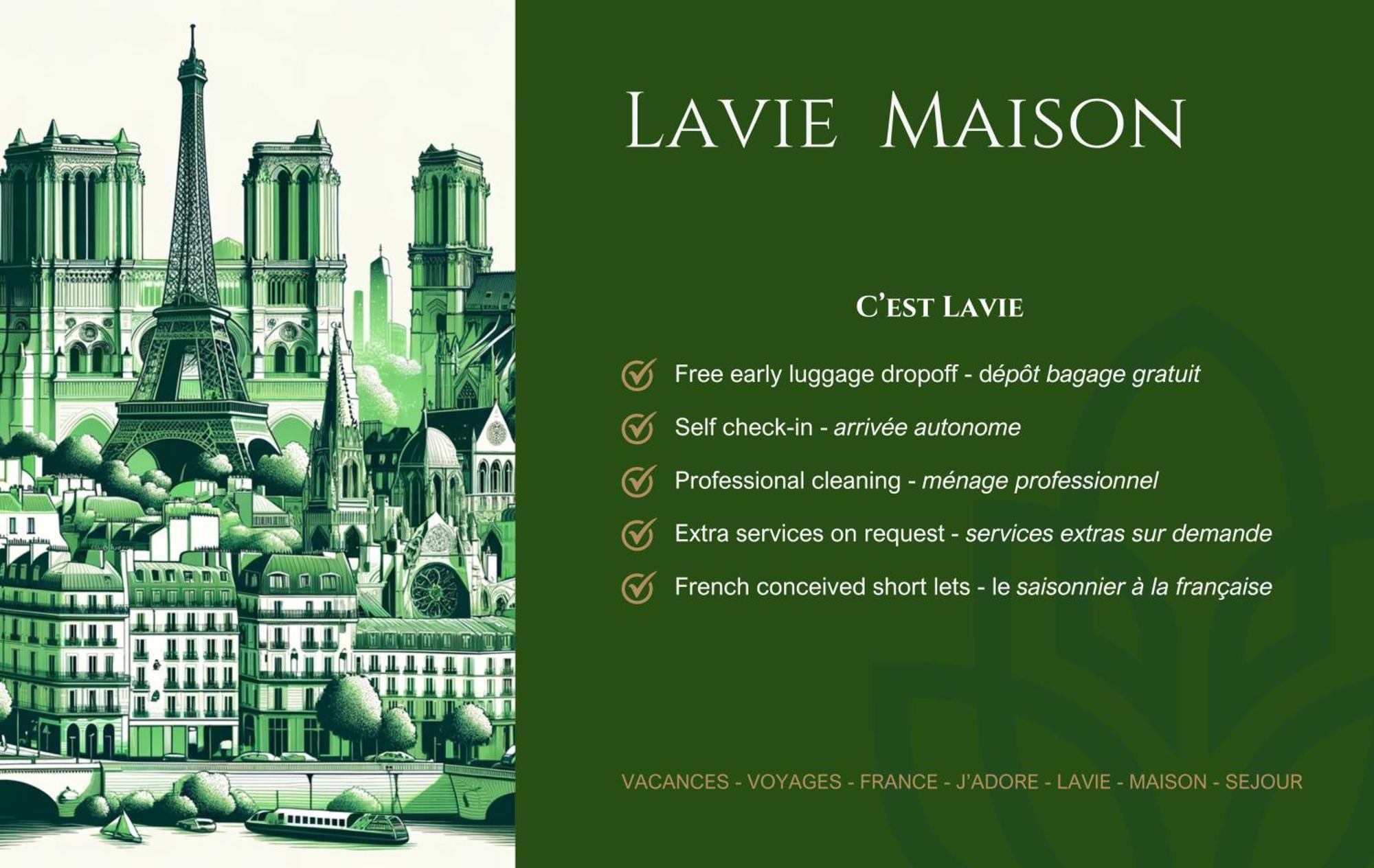 Lavie Maison Hot Tub And Ac Near Arc De Triomphe Appartement